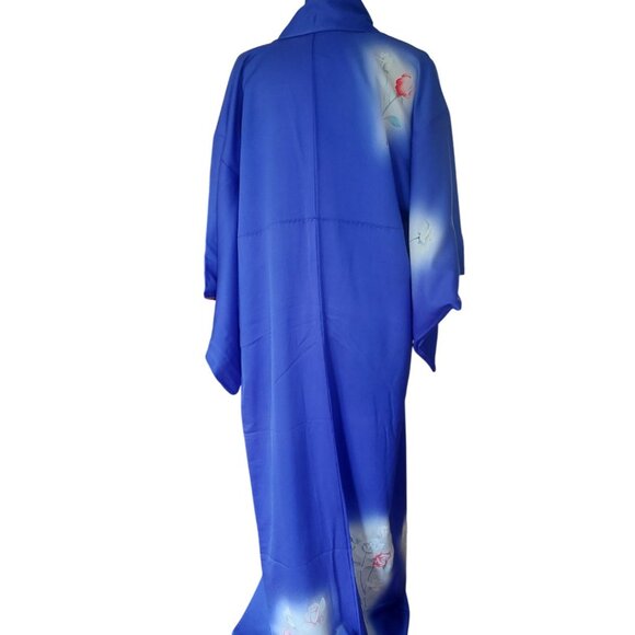 Vibrant Blue Women's Kimono - Picture 5 of 6